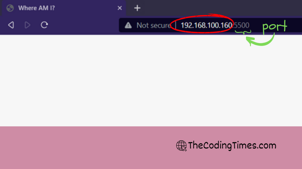 Changing the IP address to computer's Local IP Address